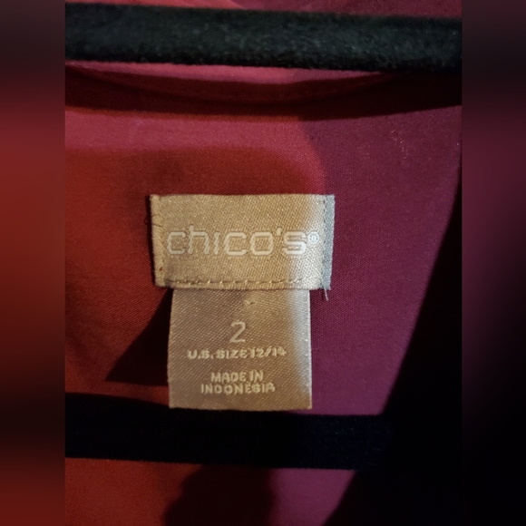 Chico's Burgundy Blouse - Picture 2 of 5